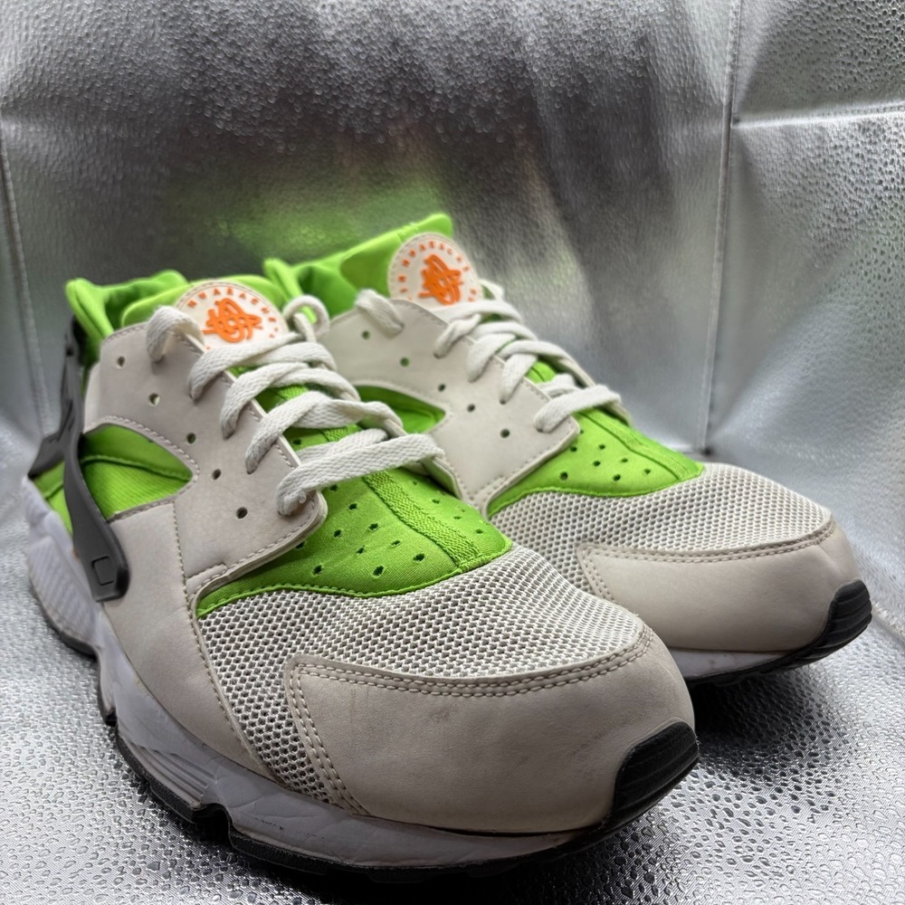 Size 14 Nike Air Huarache Action Green Beige Mens Running Shoes 318429-304